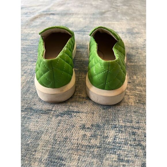 Franco Sarto Green Quilted Leather Platform Sneaker Size 6.5 - Picture 5 of 8